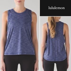 Lululemon Cardio Squad Tank II Heathered Hero Blue • 4